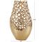 15" Gold Aluminum Vase with Freeform Open Lattice